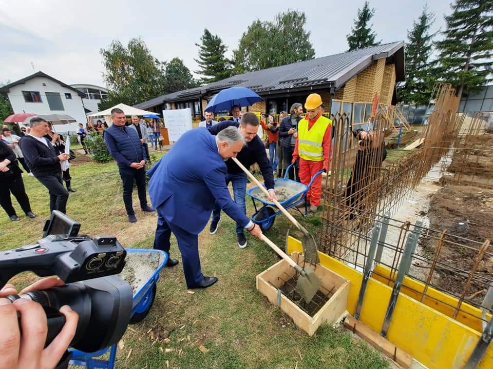 Полагање камена темељца на изградњи нове зграде вртића у Мерошини